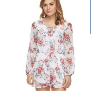Disney beauty and the beast floral romper